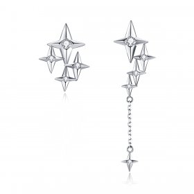 Pandora Style Silver Dangle Earrings, Starry - BSE461