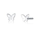 Pandora Style Silver Stud Earrings, Butterfly - SCE775