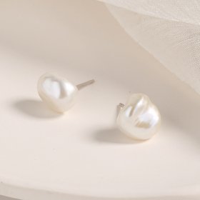 PANDORA Style Baroque Pearl Stud Earrings - BSE604