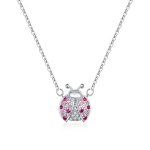 Silver Dazzling Ladybug Necklace - PANDORA Style - SCN400