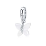 Pandora Style Silver Bangle Charm, Butterfly - SCC1414