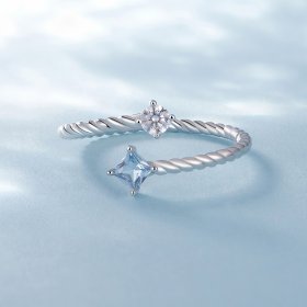Pandora Style Blue Twist Ring - SCR923
