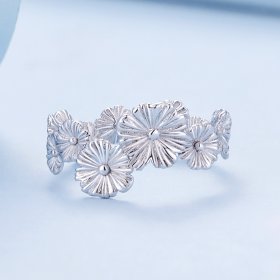 Pandora Style Classic Daisy Flower Band Ring - BSR382