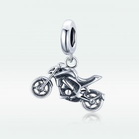 Pandora Style Silver Bangle Charm, Motorcycle - SCC1712