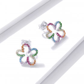 PANDORA Style Seven-Colored Flowers Stud Earrings - BSE487