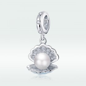 Pandora Style Silver Dangle Charm, Legend of The Sea, Enamel - BSC242