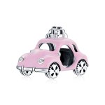 Pandora Style Silver Charm, Pink Car, Pink Enamel - SCC1738