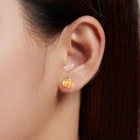 PANDORA Style Pumpkin Stud Earrings - SCE1246