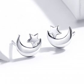 PANDORA Style Moon and Stars Stud Earrings - SCE726