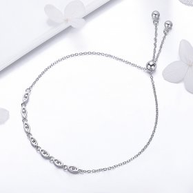Silver Beauty of Simplicity Chain Slider Bracelet - PANDORA Style - SCB086