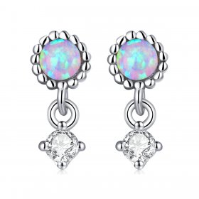 PANDORA Style Simple Opal Drop Earrings - SCE1382