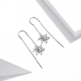 PANDORA Style Snowflakes Drop Earrings - SCE1305