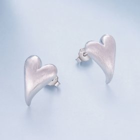 Pandora Style Heart-Shaped Studs Earrings - BSE916!
