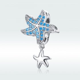 Pandora Style Silver Charm, Oceanic Starfish - BSC252