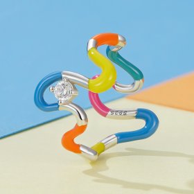 Pandora Style Rainbow Irregular Ring - SCR940