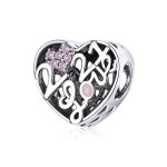 Pandora Style Silver Charm, Confession of Love 2021, Pink Enamel - SCC1743