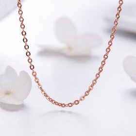 Pandora Style Rose Gold Necklace - SCA014-45