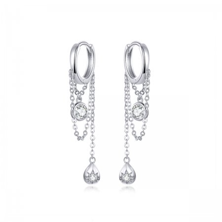 Silver Puberty Hanging Earrings - PANDORA Style - SCE638
