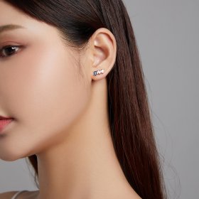 PANDORA Style Geometric Art Stud Earrings - SCE1208
