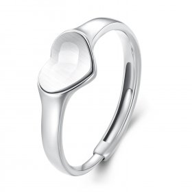 Pandora Style Heart-Shaped Reflective Ring - BSR434