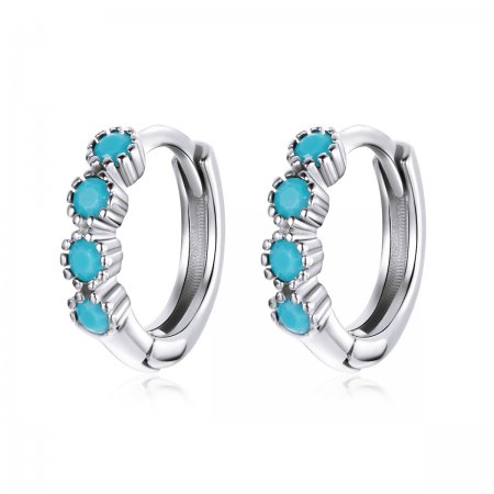 Pandora Style Silver Hoop Earrings, Stylish - SCE1127