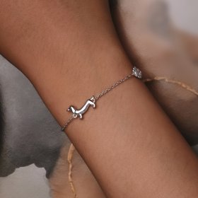 Pandora Style Dachshund Chain Bracelet - SCB262