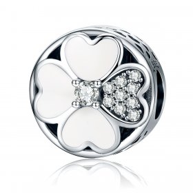 Pandora Style Silver Charm, Happy Petals, Enamel - SCC250