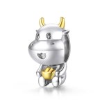 Two Tone Pandora Style Charm, Bicolor Lucky Cow - SCC1709