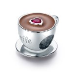 Silver Afternoon Coffee Charm - PANDORA Style - SCC1286