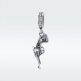 Pandora Style Silver Bangle Charm, Revolver - SCC508