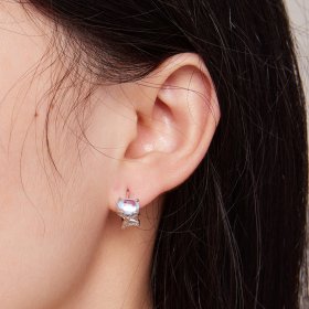 Pandora Style Fox Hoop Earrings - SCE1582