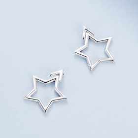 Pandora Style Pentagram Studs Earrings - BSE901