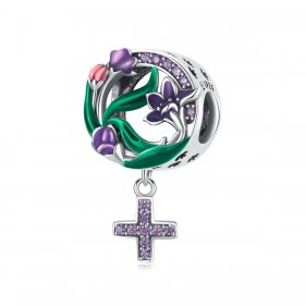PANDORA Style Feminine Power - Flower Cross Charm - SCC2142