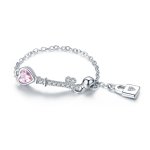 Silver Key of Heart Lock Ring - PANDORA Style - SCR425