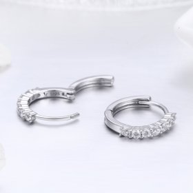 Pandora Style Silver Hoop Earrings - SCE351-1H