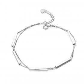 Silver Geometry Chain Slider Bracelet - PANDORA Style - SCB170