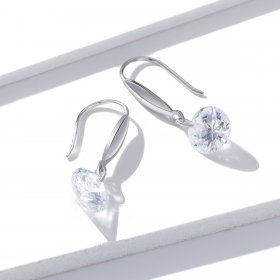 Pandora Style Silver Dangle Earrings, Shining Girl - BSE212