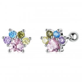 PANDORA Style Colorful Zirconium Cute Claws Stud Earrings - SCE1334