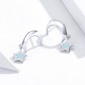 PANDORA Style Moon and Star Opal Drop Earrings - SCE707
