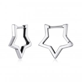 PANDORA Style Star Shape Hoop Earrings - SCE1136