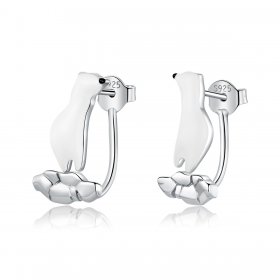 PANDORA Style Polar Bear On Cracked Ice Stud Earrings - BSE347