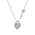 Silver Heartslock Necklace - PANDORA Style - SCN315