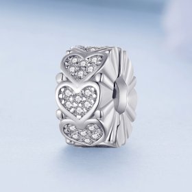 Pandora Style Heart Spacer - BSC885