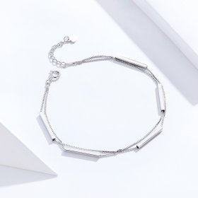 Silver Geometry Chain Slider Bracelet - PANDORA Style - SCB170