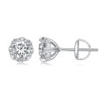 Pandora Style Exquisite Moissanite Studs Earrings (with Two Certificates) - MSE017