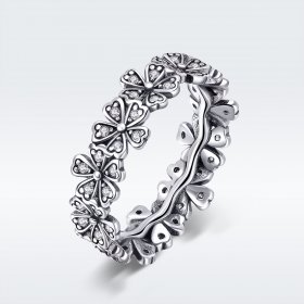 Silver Daisy Flower Ring - PANDORA Style - SCR397
