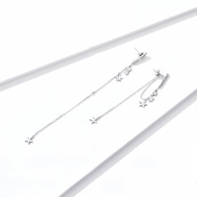 Pandora Style Silver Dangle Earrings, Shining Mango - BSE349