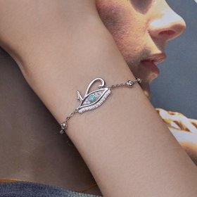 Pandora Style Eye of Horus Chain Bracelet - BSB114!
