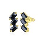 Pandora Style 18ct Gold Plated Stud Earrings, Solid - SCE1051-BK