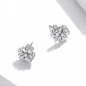 PANDORA Style Shining Snowflakes Stud Earrings - SCE1289